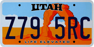 UT license plate Z795RC