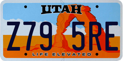 UT license plate Z795RE