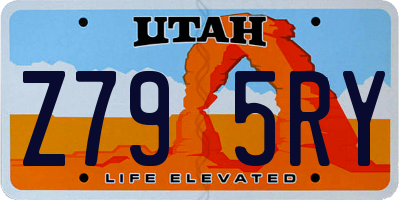 UT license plate Z795RY