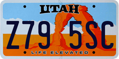 UT license plate Z795SC