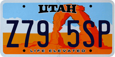 UT license plate Z795SP