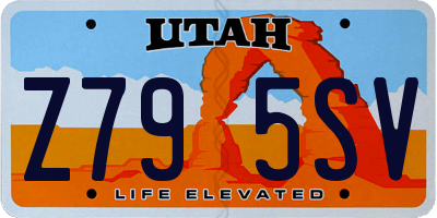 UT license plate Z795SV