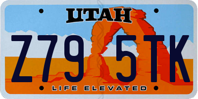 UT license plate Z795TK