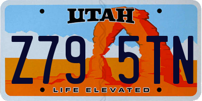 UT license plate Z795TN