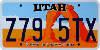 UT license plate Z795TX