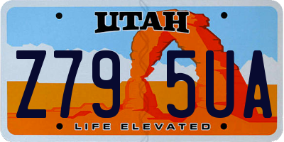 UT license plate Z795UA