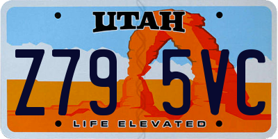 UT license plate Z795VC