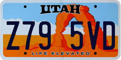 UT license plate Z795VD