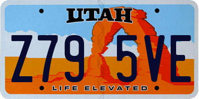 UT license plate Z795VE