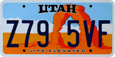 UT license plate Z795VF