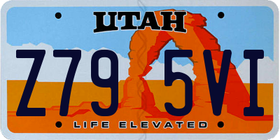 UT license plate Z795VI