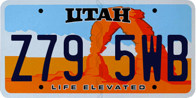UT license plate Z795WB