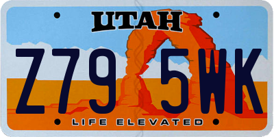 UT license plate Z795WK