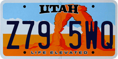 UT license plate Z795WQ