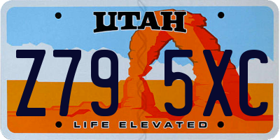UT license plate Z795XC