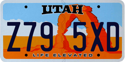 UT license plate Z795XD