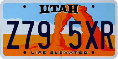 UT license plate Z795XR