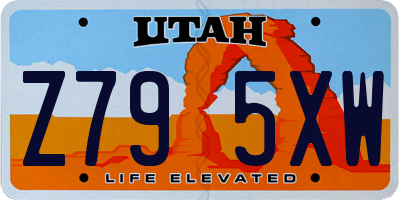 UT license plate Z795XW