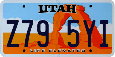 UT license plate Z795YI
