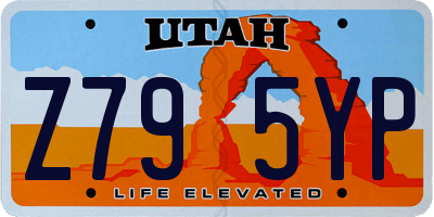 UT license plate Z795YP