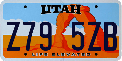 UT license plate Z795ZB