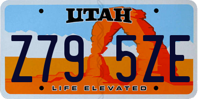 UT license plate Z795ZE