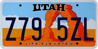 UT license plate Z795ZL