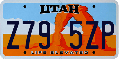 UT license plate Z795ZP