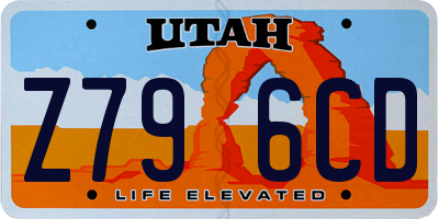 UT license plate Z796CD