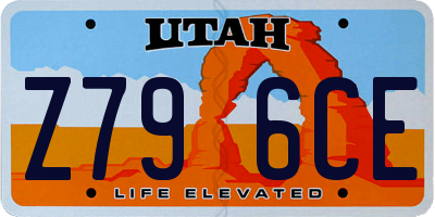 UT license plate Z796CE