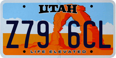 UT license plate Z796CL