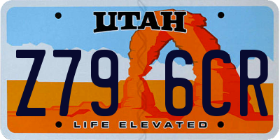 UT license plate Z796CR