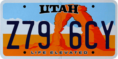 UT license plate Z796CY