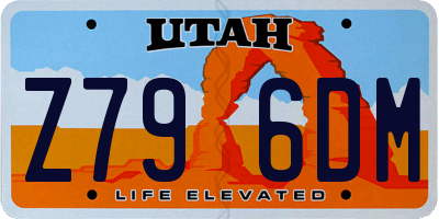 UT license plate Z796DM