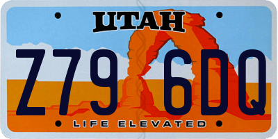 UT license plate Z796DQ