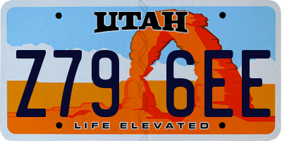 UT license plate Z796EE