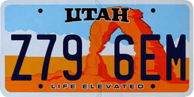 UT license plate Z796EM