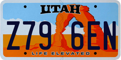 UT license plate Z796EN