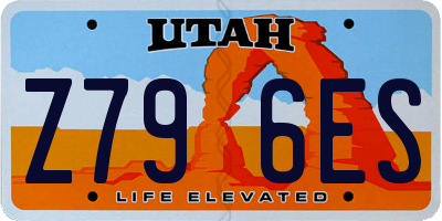 UT license plate Z796ES
