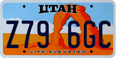 UT license plate Z796GC