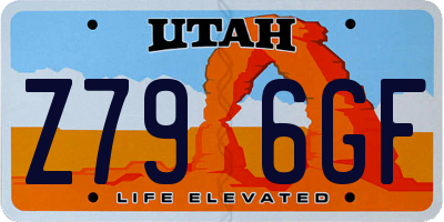 UT license plate Z796GF