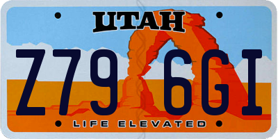 UT license plate Z796GI