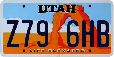 UT license plate Z796HB
