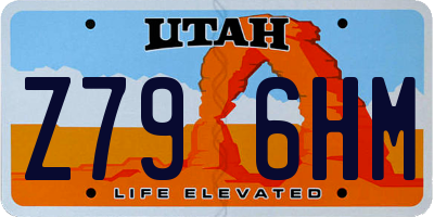 UT license plate Z796HM