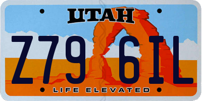 UT license plate Z796IL