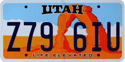 UT license plate Z796IU