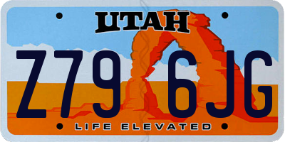 UT license plate Z796JG