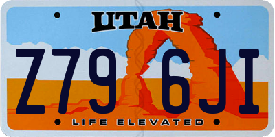 UT license plate Z796JI