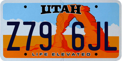 UT license plate Z796JL