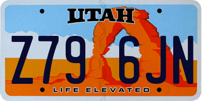 UT license plate Z796JN